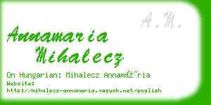 annamaria mihalecz business card